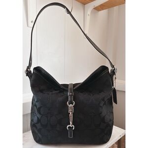Coach Signature 6845 Shoulder Hobo Bag in Black Y2K Classic